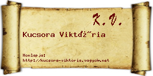 Kucsora Viktória névjegykártya